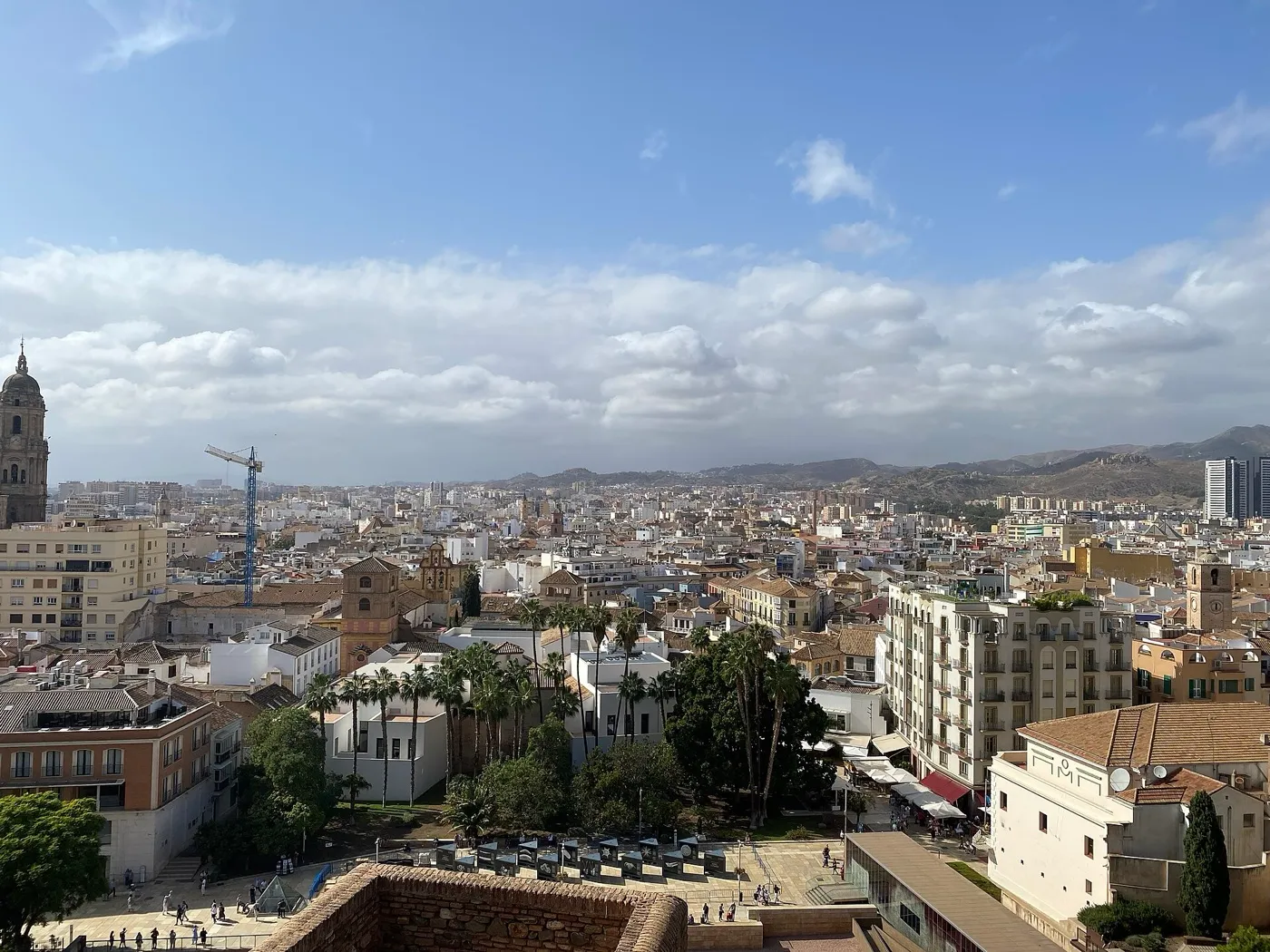 Uitzicht over de stad Málaga vanaf de Alcazaba